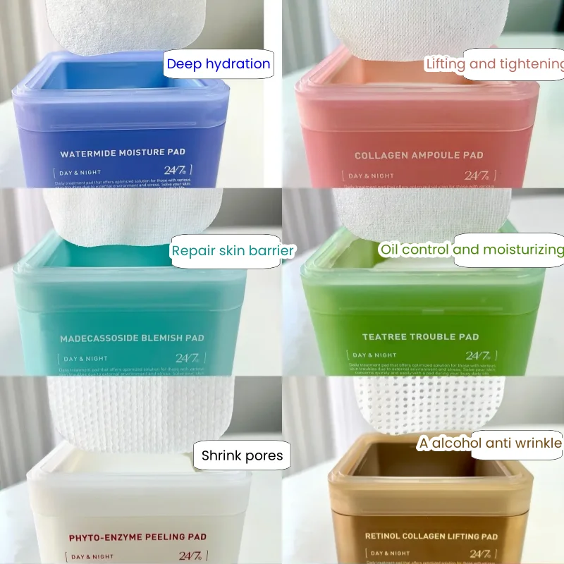 Wholesale Vegan Korean Cosmetic Exfoliating Makeup Remover Pad Toner Pads for Sensitive Skin