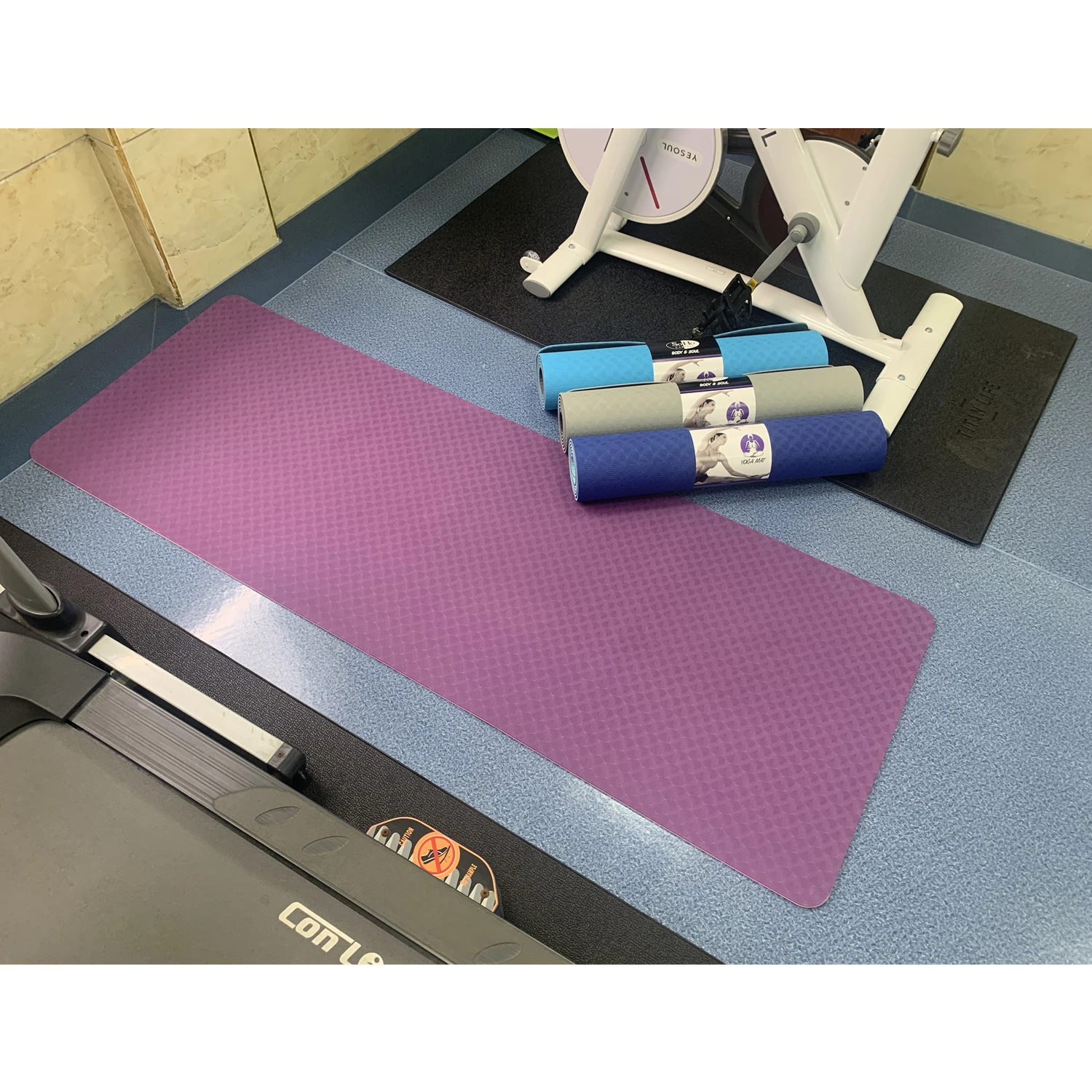 Factory Supply Manufactures Wholesale Cheap Custom Print Non Slip 6mm Thick Gym Exercise Eco Friendly TPE Yoga Mat