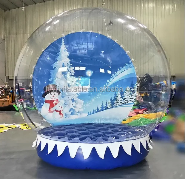 Inflatable snow globe custom size giant outdoor human inflatable snow globe Christmas inflatables snow globe balloon