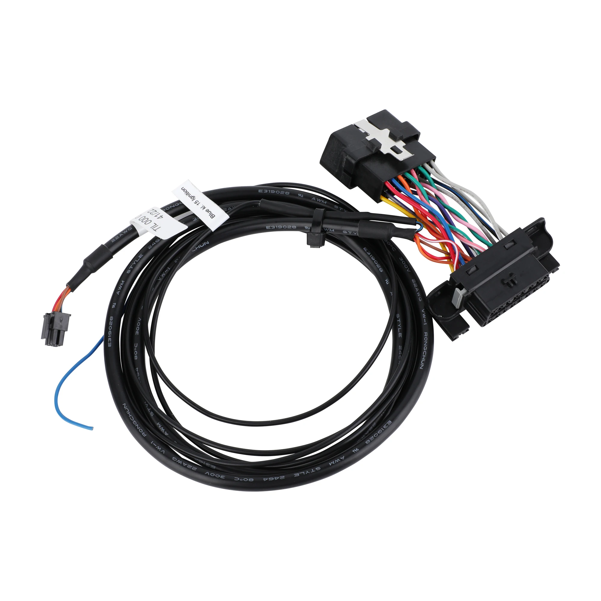 Factory Custom OBD 2 OBD ii OBD 12V 24V plug  connector eld y cable