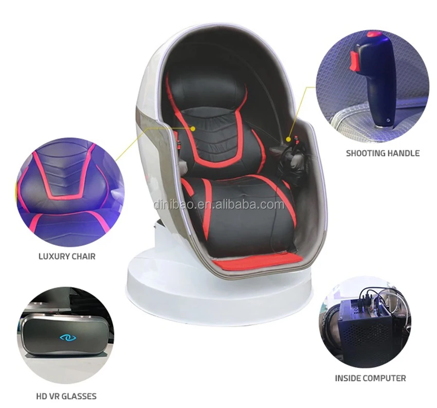 Dinibao popular 9D VR single seat egg chair  game machine for VR cinema