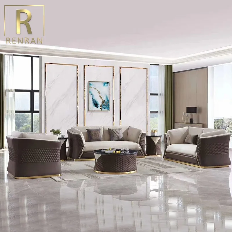 Nordic elegant sofa modern design couch living room sofa good quality used italy Leather sofa