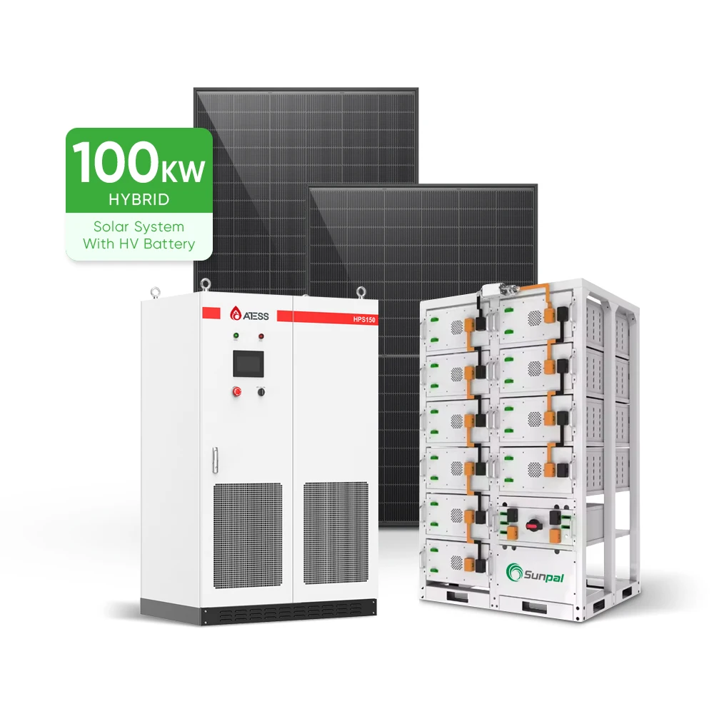 Sunpal Energy Storage Photovoltaic System 50Kw 60Kw 100Kw Hybrid Solar Power System Full Kit With Battery