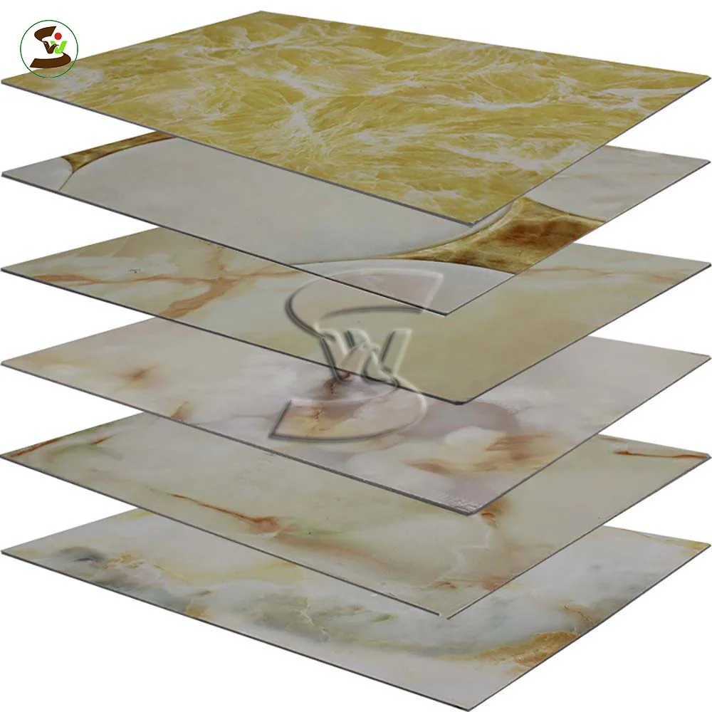  waterproof 3mm uv pvc marble sheet / price wall panel for bathroom