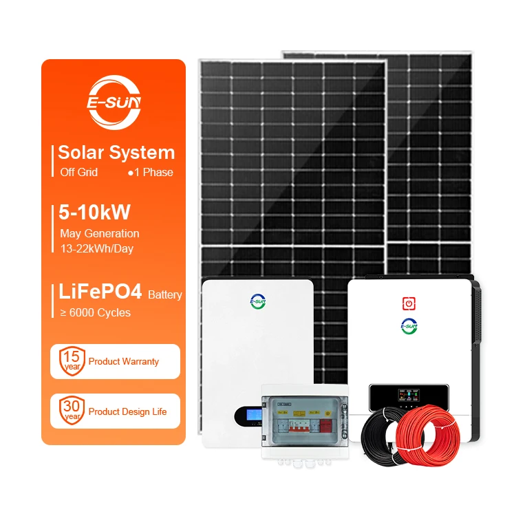 10kwh Solar System 10kw Complete On-Off Grid Hybrid Inverter Solar Panel Energy System Lithium Battery Home Solar Power Systems
