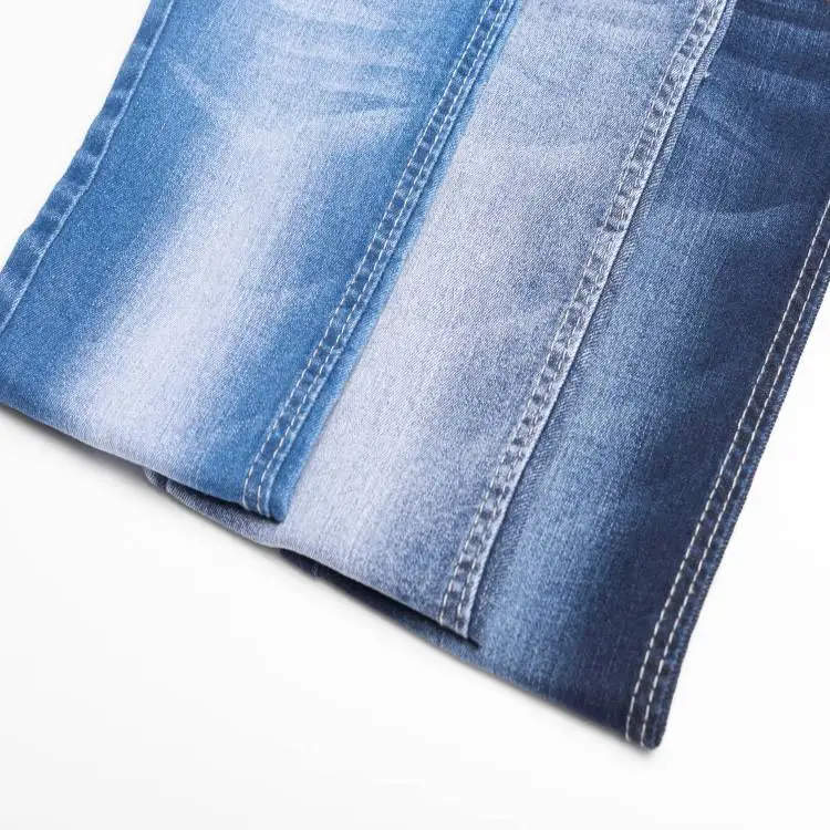 Medium Weight denim pants 16*16/40 INDIGO Super Stretch ladies pants straight fit denim jeans for women