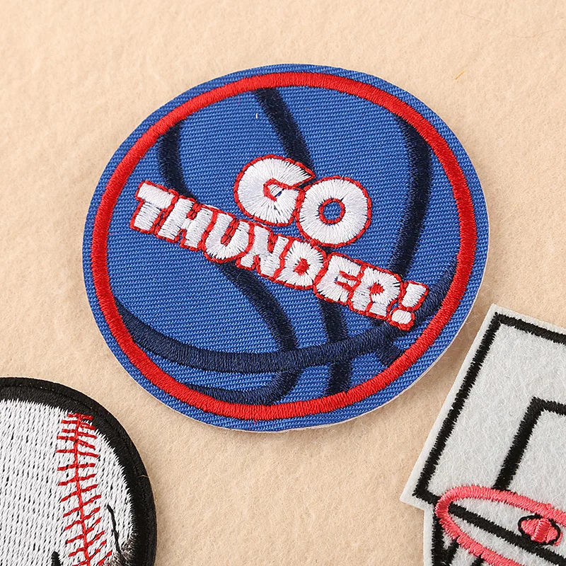 Custom Patches Iron On 3d Embroidery Football Basketball Iron On Patch