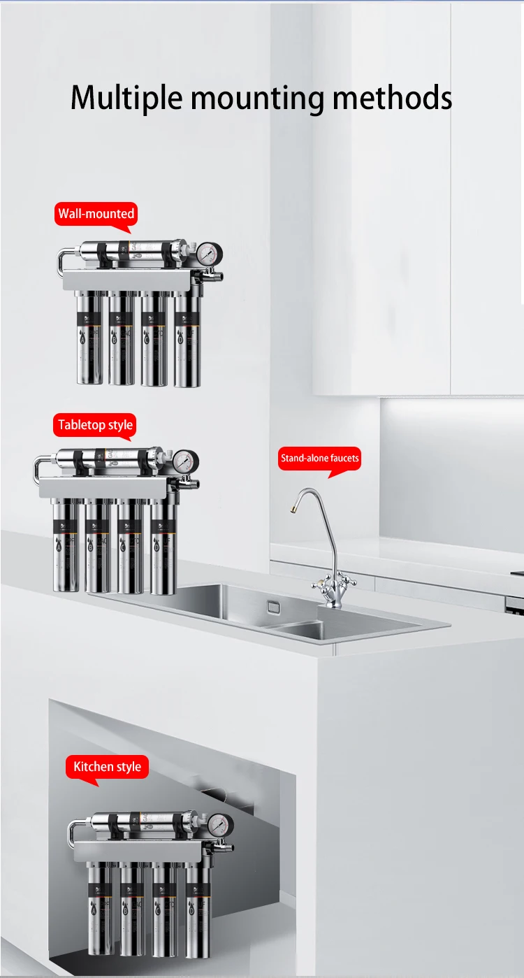 Commercial and Home Use Reverse Osmosis Water Filter System Under-Sink Filtration and Purification for Better Water Quality