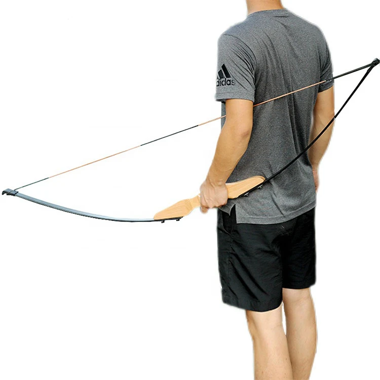 Archery 54' Recurve Bow Takedown Straight Wooden Risers Fiberglass Limbs Bows and Arrow Hunting Bow for Sale