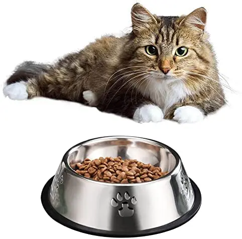 Wholesale Portable 304 stainless steel Dog Bowl drinking water feeder cat and dog food bowl