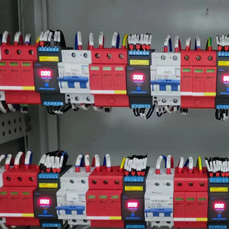 Jinli type 2 AC spd 4 poles lightning surge protector 40kA SPD ac surge protection device