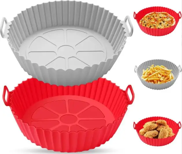 BHD Hot Selling Silicone Pot Air Fryer Heat Resistant Silicone Air Fryer Basket Reusable Silicone Air Fryer Liners