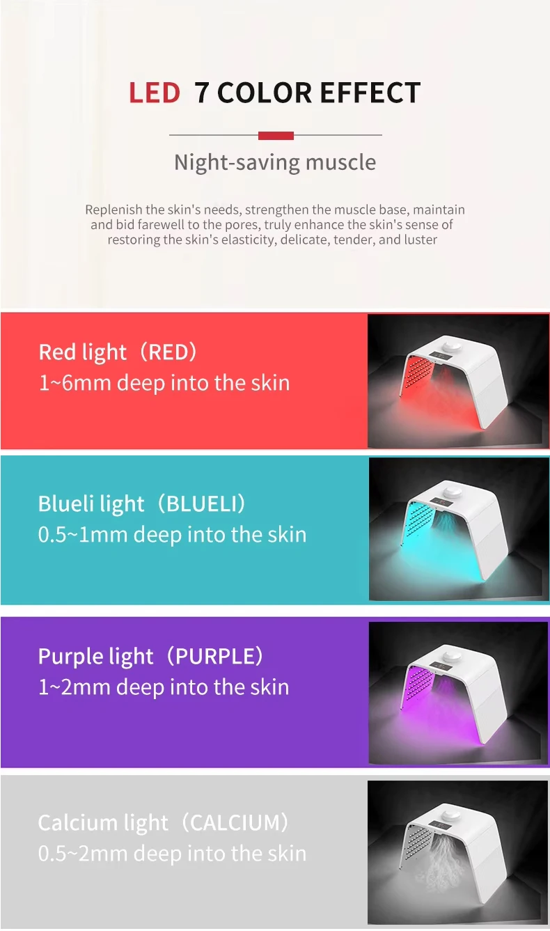 PDT Photon Infrared Light Facial Therapy Wrinkle Removal Skin Rejuvenation Silicone Led Face Mask