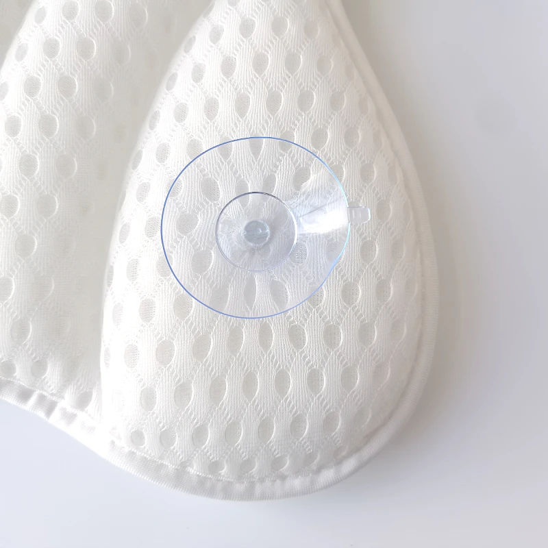 Ergonomic  4D Butterfly Shape Air Mesh  Washable Breathable Bath Tub Pillow Soft Spa Cushion Suction Cups Anti-slip Bath Pillow