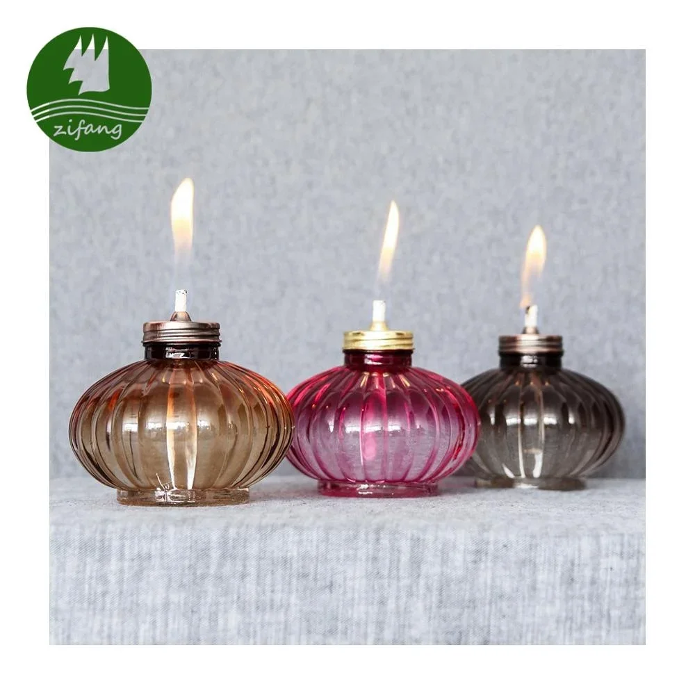 Hot Sale Decorative Watermelon Shape Design Tabletop Glass Oil Torches Oil Candle Lamp Kerosene Oil Lamp
