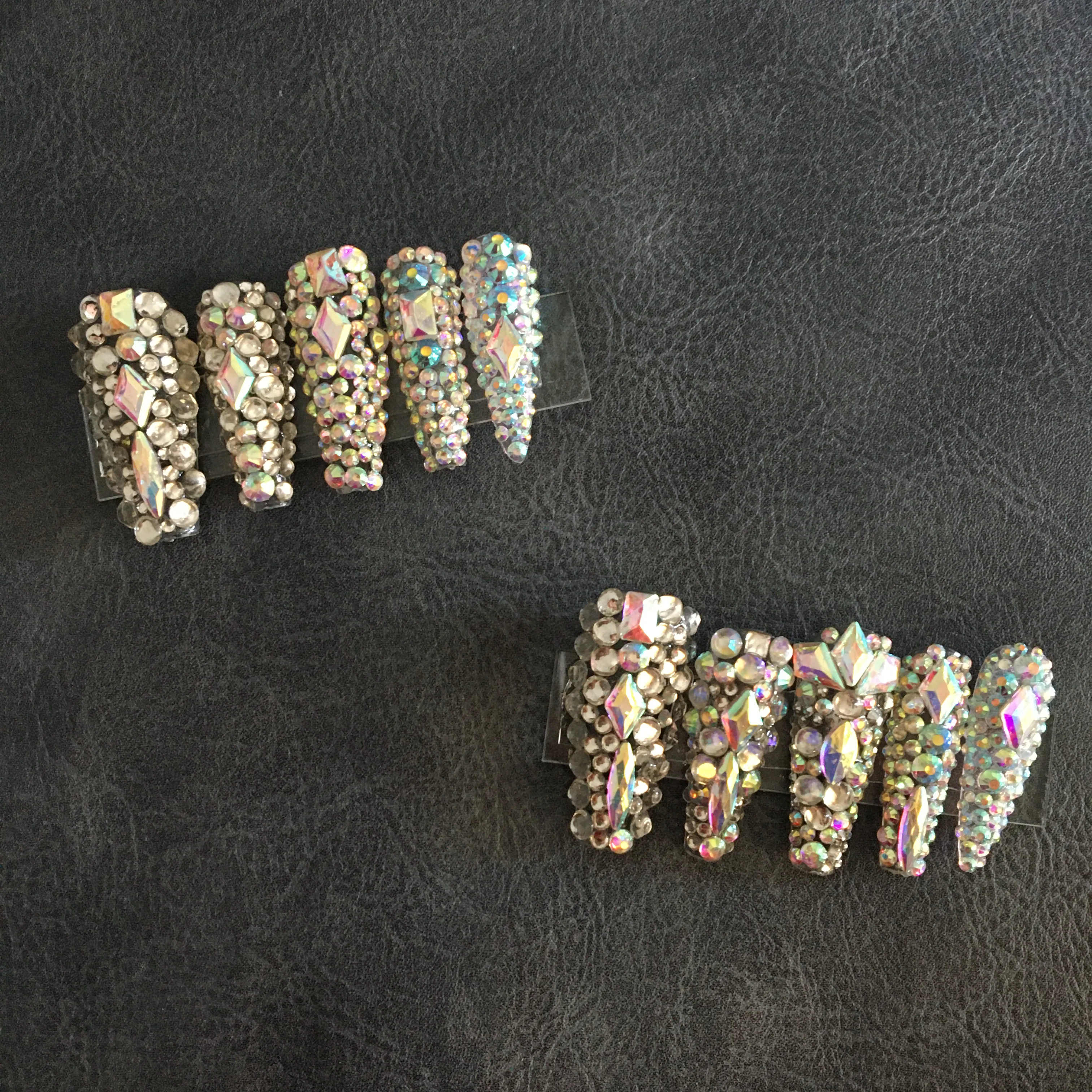 H49 hand made press on nails different style press on nail gel tips Diamond Short Press on Nails