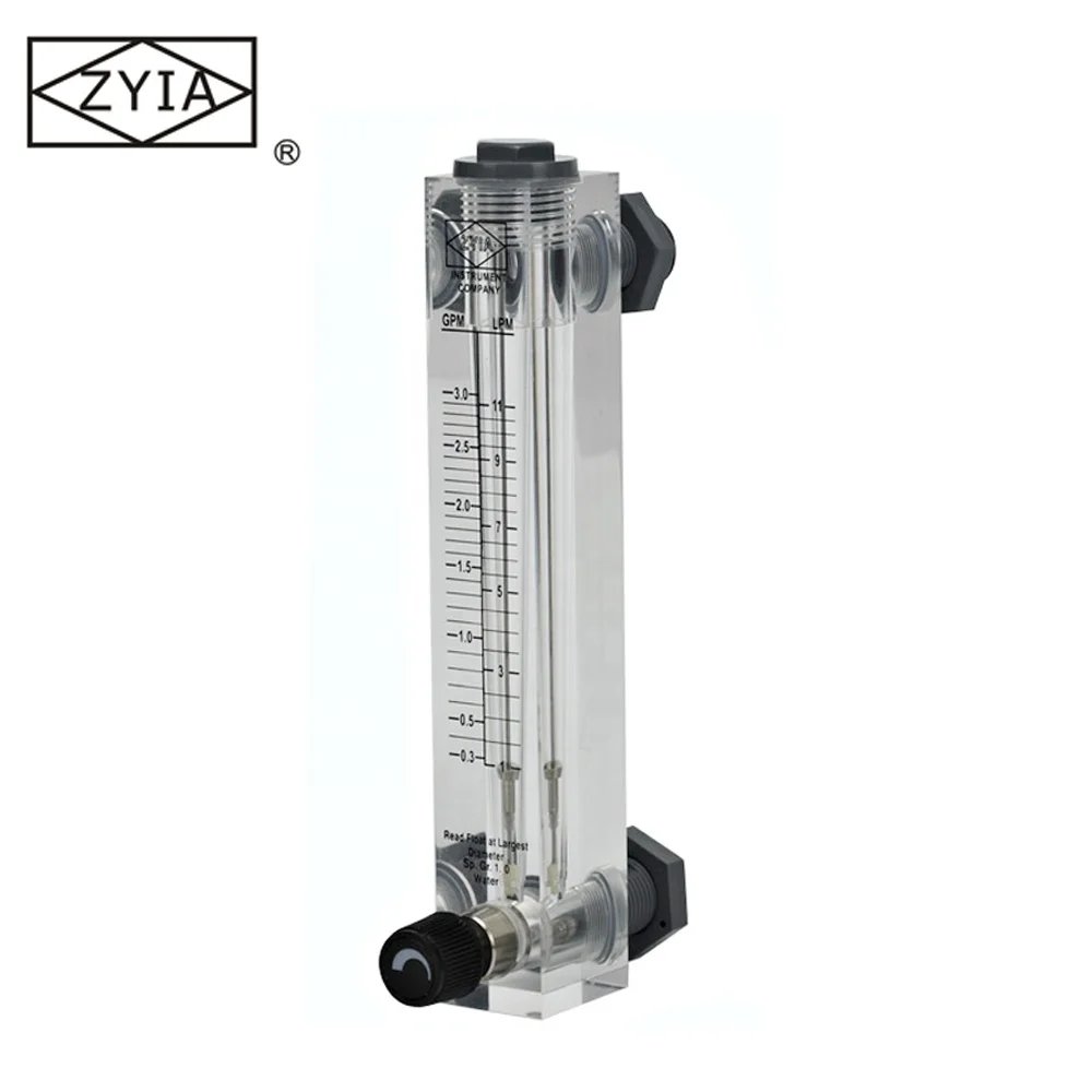 LZM  adjustable panel acrylic clamp on  pvc flowmeter oxygen air rotameter for water and gas