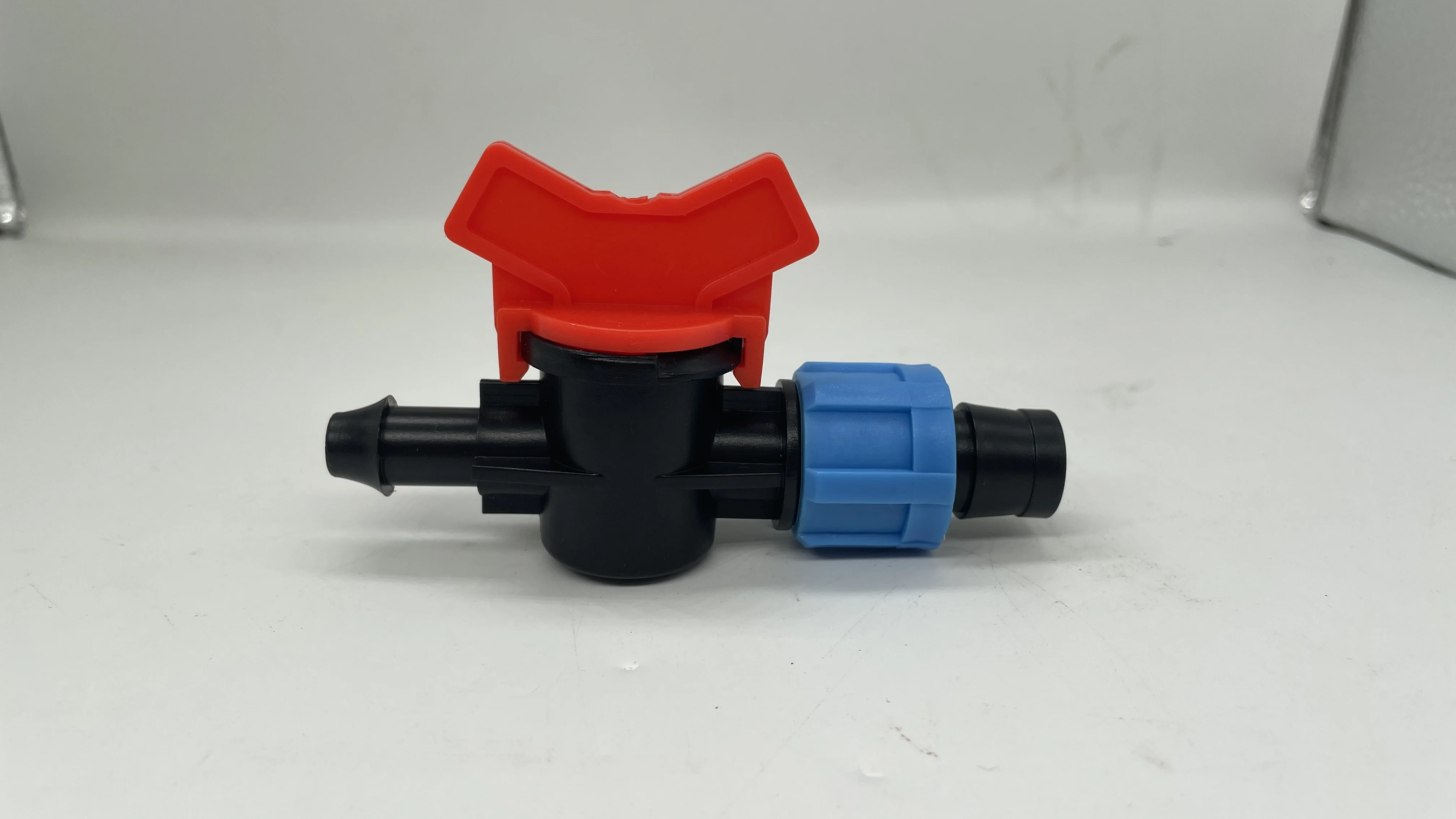 Hot Sales Red Butterfly Handle 16 MM Off-Take Drip Tape Valves For Drip Irrigation System