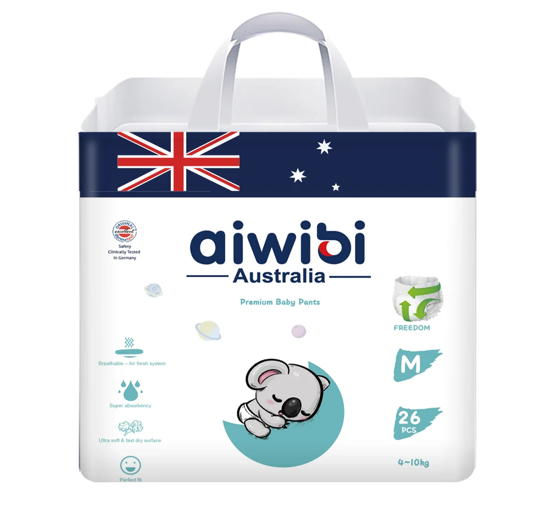AIWIBI brand baby diapers pants diaper best selling product high pampering super absorption disposable pants diaper manufacture