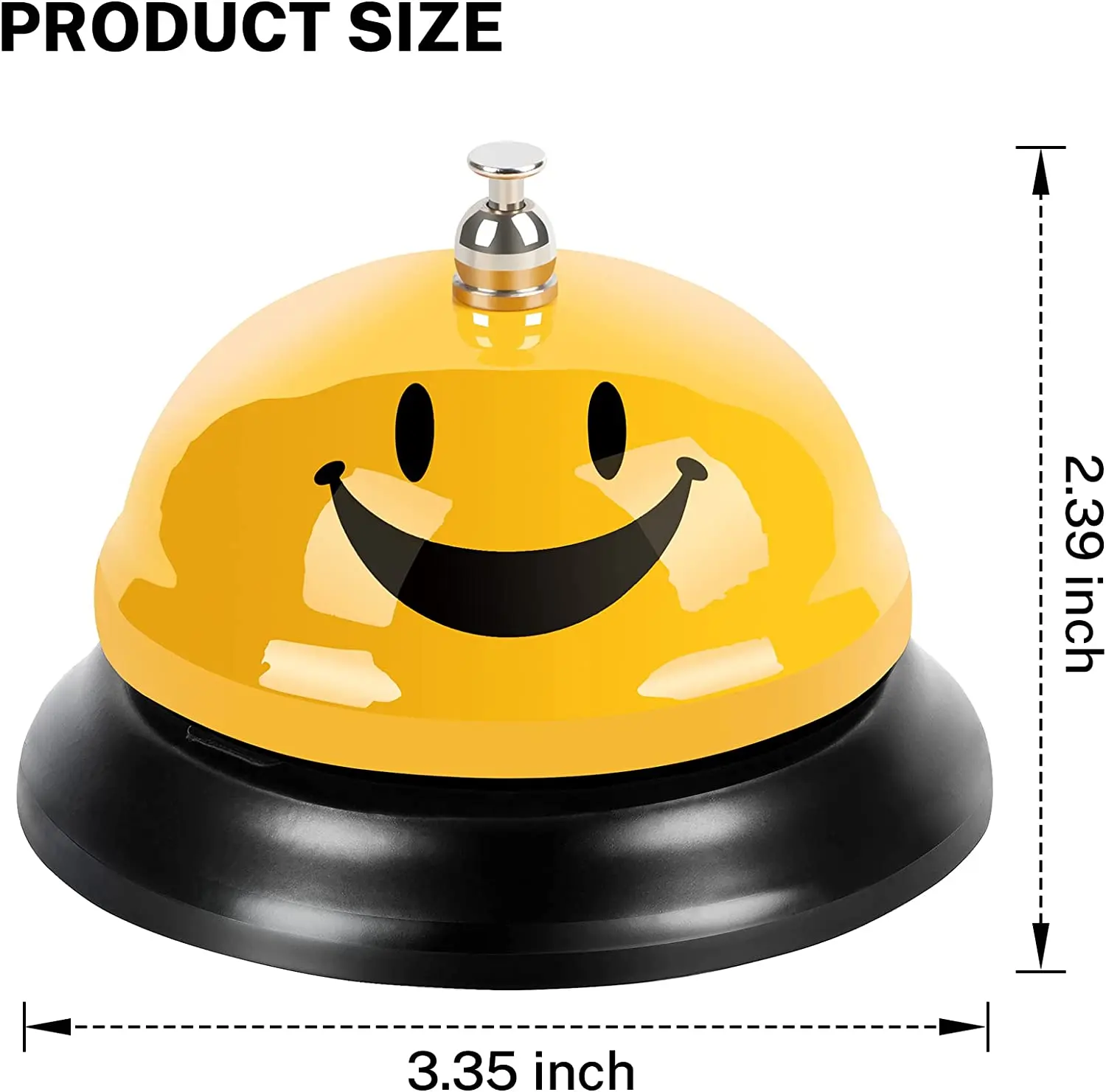 MaxGear 3.35 Inch Metal Call Bell Anti-Rust Construction Restaurant Table Desk Bell Service Call Bell For Office Hospital