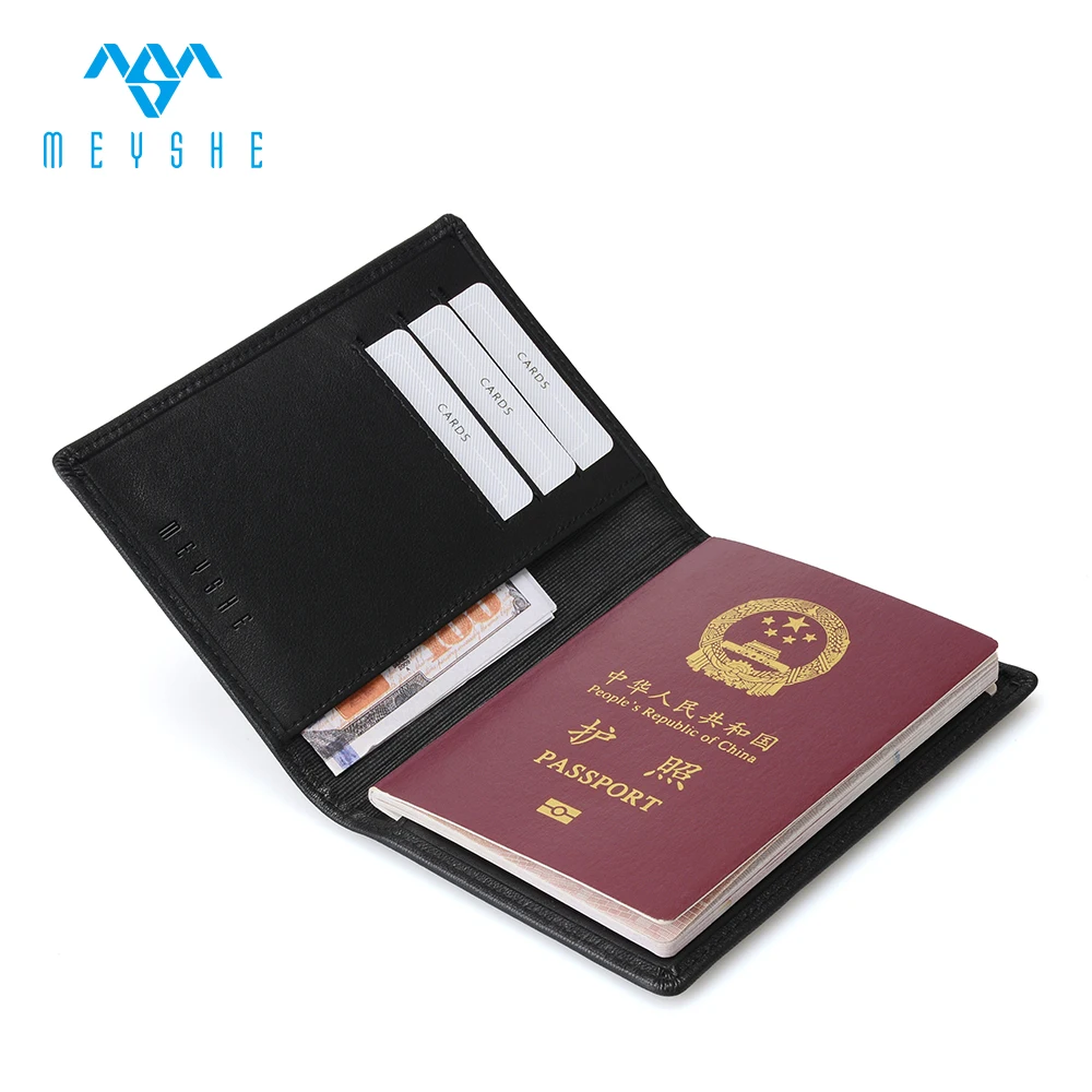 High Quality Customised Genuine Leather VIP Card and Passport Cover Factory Price Fashionable Bag with Customisable Logo