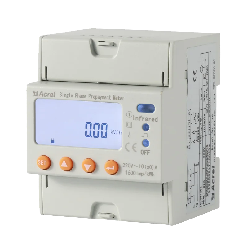 Acrel ADL100-EYNK 220Vac Smart Single Phase Electricity Energy Power Kwh Meter Remote Control On/off WiFi Optional