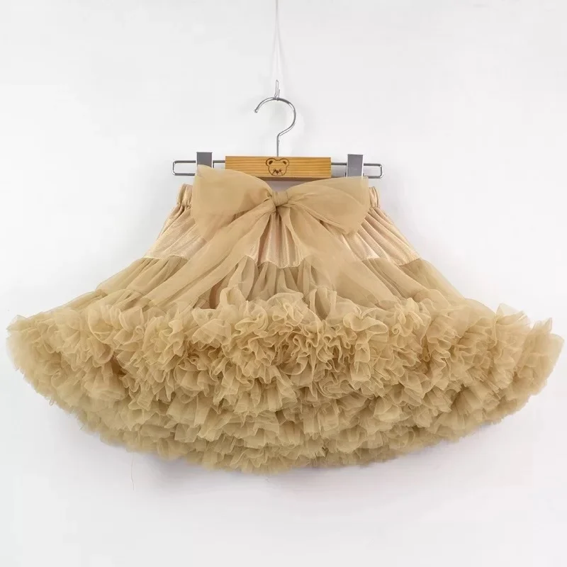 
European Baby Girls Tutu Skirts Fluffy Pettiskirt Girl Tulle Skirt 