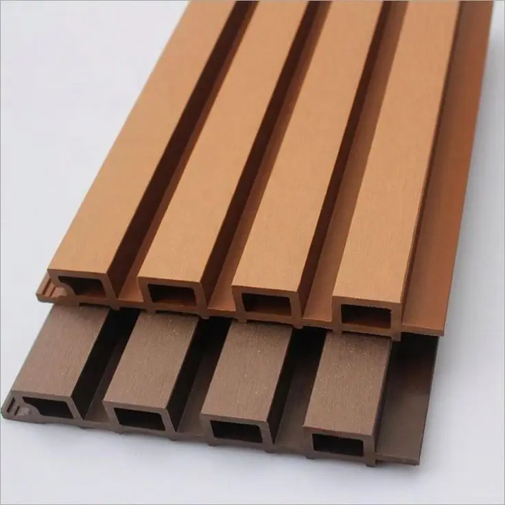 Wpc Fluted Wall Exterior Anti-UV Wood Plastic Composite WPC Wall Panel
