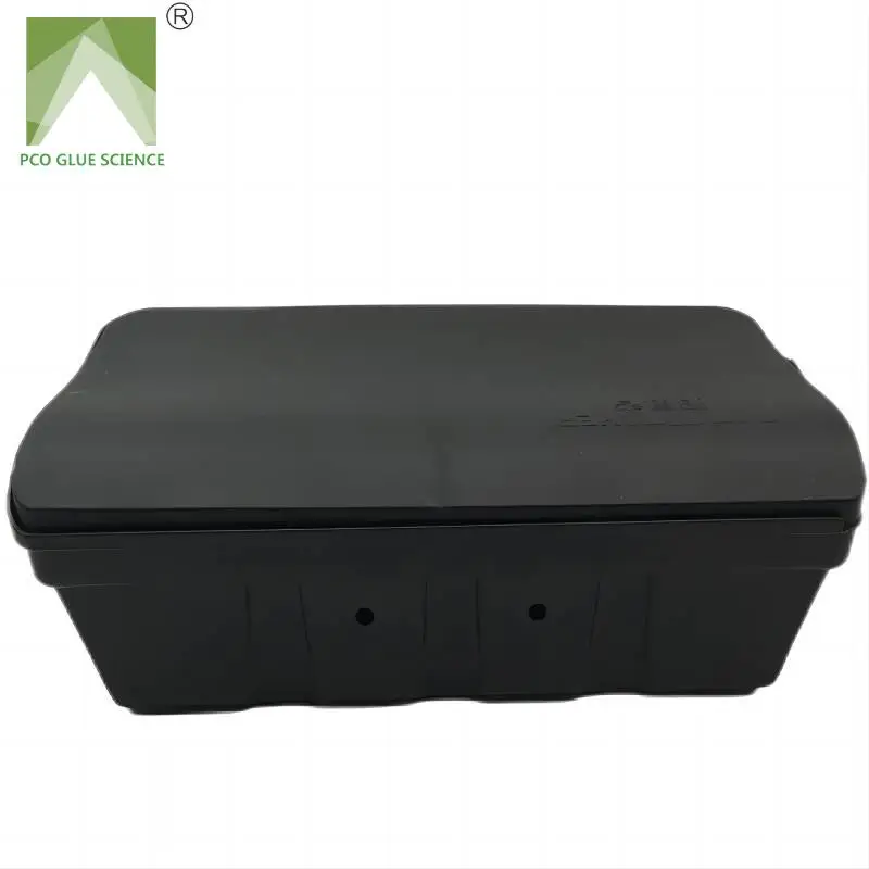 Plastic mouse rat bait station reusable black mouse trap bait box rodent bait station