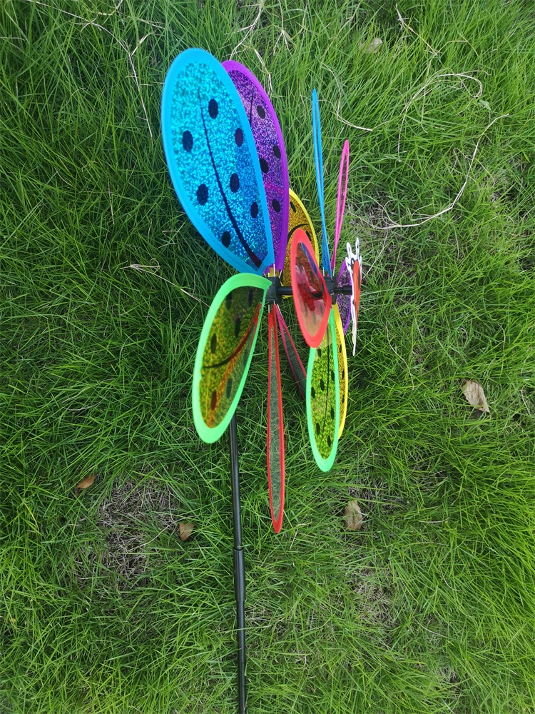 Лидер продаж 2022, ветряная мельница, детская ручная игрушка, декоративная двухслойная насекомое