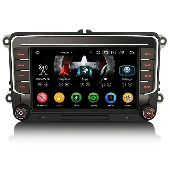 EU stock Erisin ES5735V IPS экран Android 13 автомобильный gps стерео для VW Sharan Seat Skoda 4G беспроводной BT5.0 CarPlay авто радио