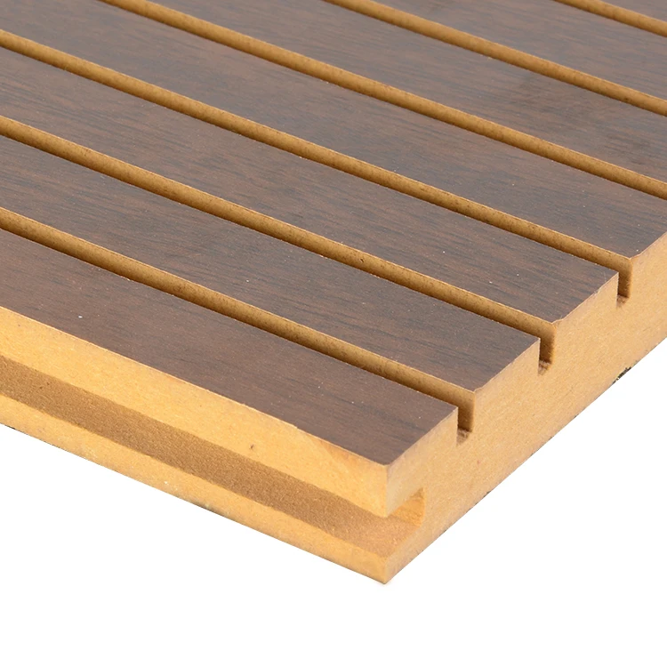 High sound absorption coefficient perforated sound insulation board grooved wall acoustic panel for conference hall