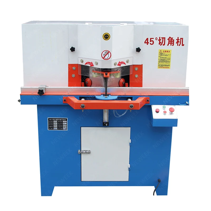 NEWEEK double head woodworking 45 90 degree angle cutting machine for cutting picture frames