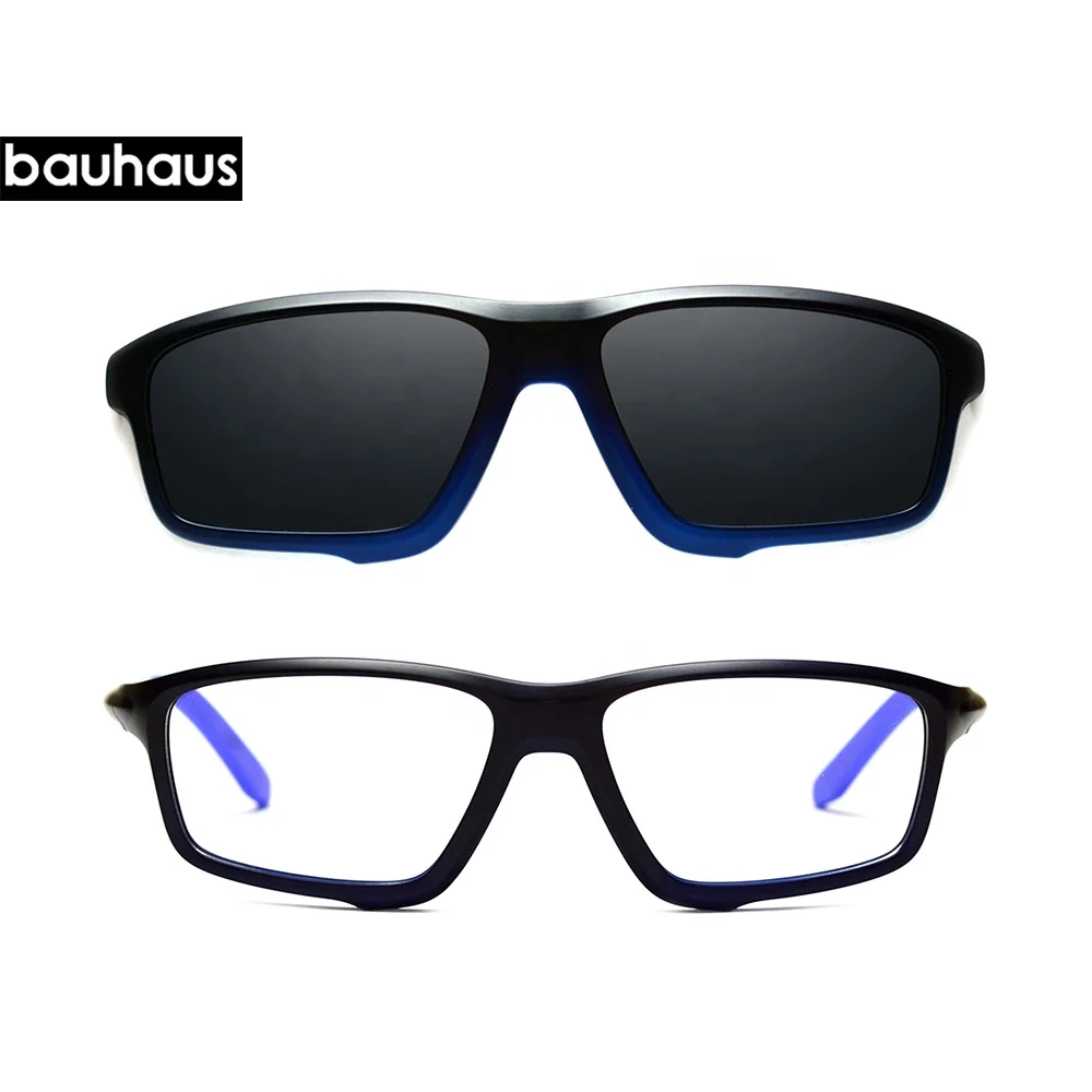 0805 Custom Latest Design TR90 Magnet Clip on Lens Interchangeable Men Sunglasses