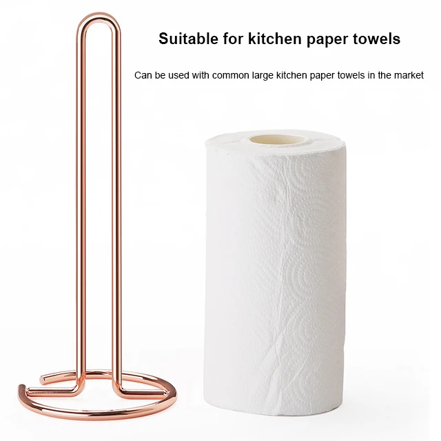 Kitchen roll holder home One piece welding round U shaped easy tear save space polished bold material kitchen roll holder