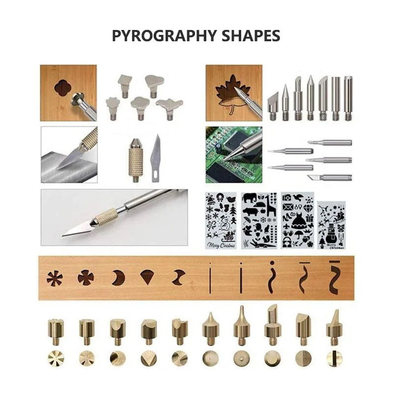 Ironing Iron Pyrography Kit 28 wood burning and welding tip kit tools
