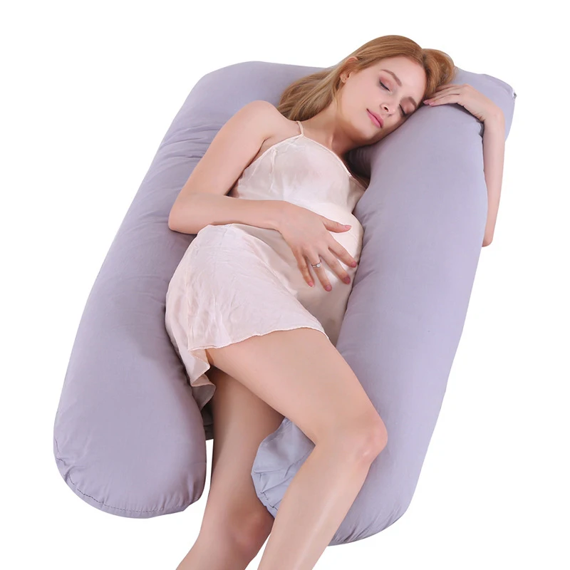 Momcozy Cotton Crystal Velvet U-Shaped Pregnancy Pillow Cases Cheaper Pregnancy Pillow With Removable Cover