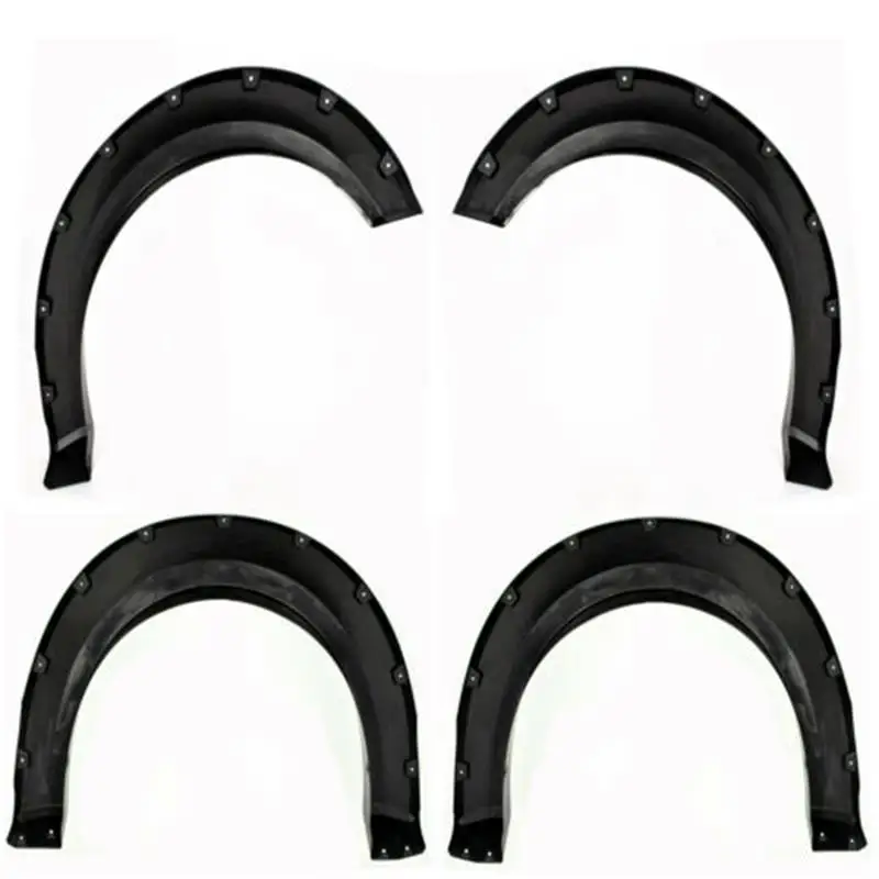 
2015-2017 Pocket Rivet Style Smooth Black wheel arch fender flare for Ford F150 