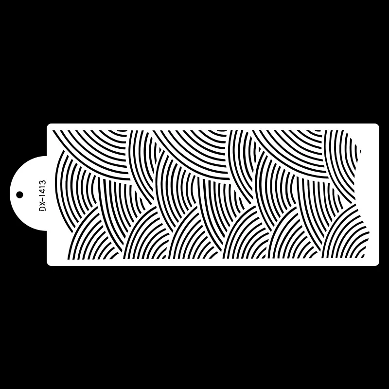 Hot selling multi stencil harvest heart diamond line stencil fondant embosser plastic cake mold baking tools