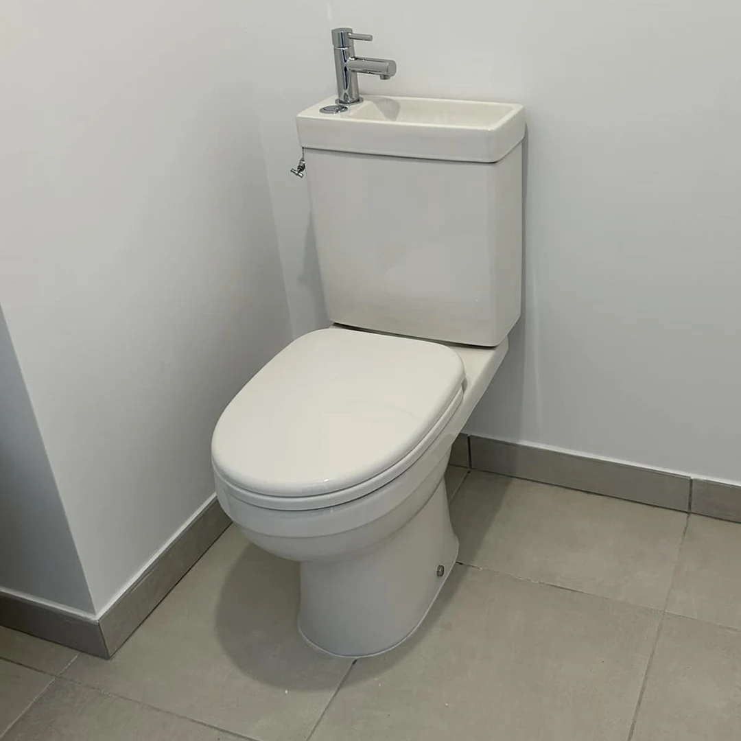 Lave main wc upflush toilette p trap  pour combo water closet basin positive closet with faucet coupled tank inodoro flash tank