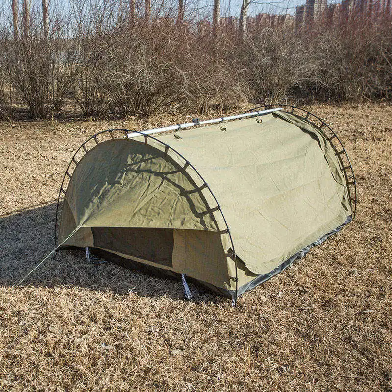 Outdoor portable waterproof automatic canvas camping tent swag