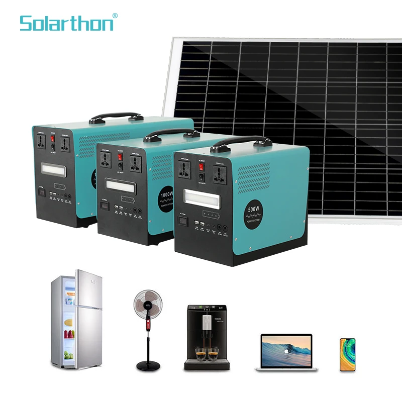 Portable Light Panel 500W 18V Mini Polycrystalline Panels System Energy Quality Home Generator Solar Powered System