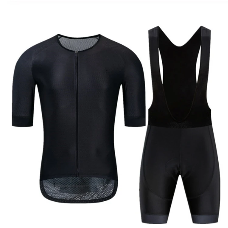 Wholesale Blank cycling jersey Short Sleeves Sets Custom Mens Cycling Apparel Bike Clothing Cycling Jersey No Collar