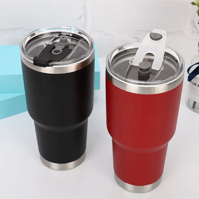 wholesale bulk 30oz double wall insulated stainless steel wine  tumbler cups with straw