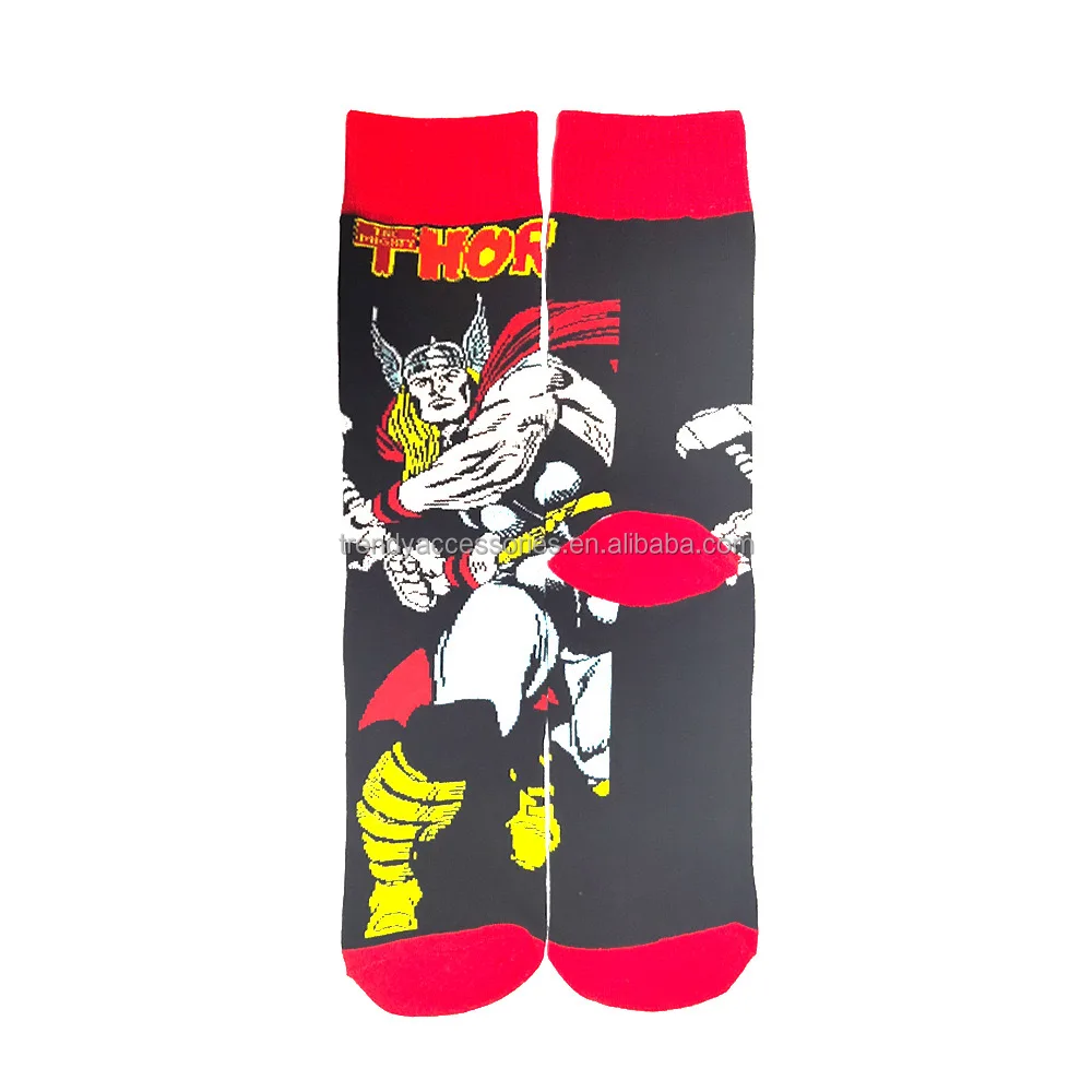Superhero Anime Winter Socks New Cartoon Hot Sale Novelty Marvel comic character funny 3D socks