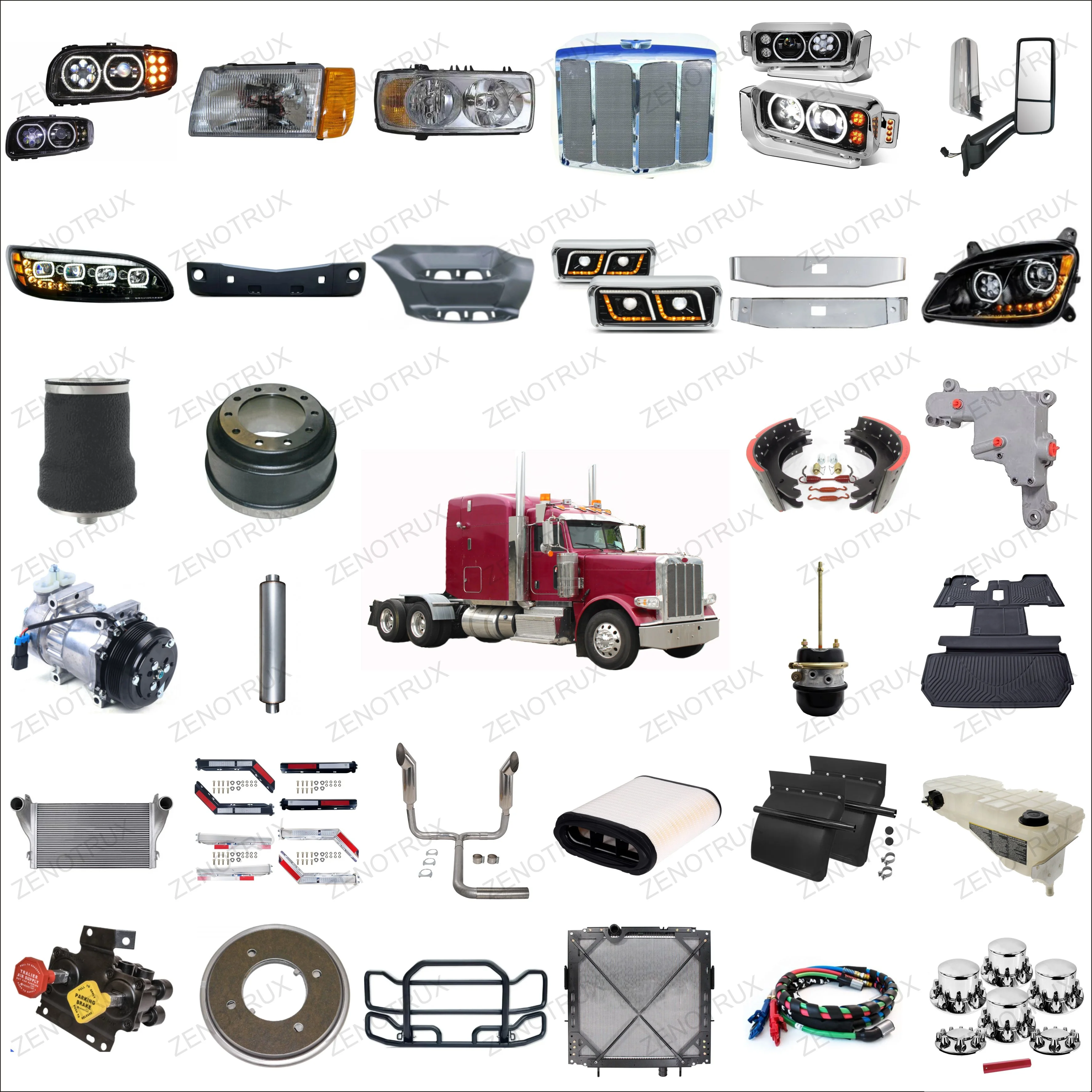 Chrome Projection Headlight w/ LED Turn Signal For Kenworth T660/T440/T470