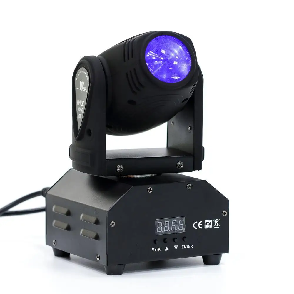  U`King Mini LED RGBW (4 in 1) 10W Import Beads 11/13CH Shaking Head Stage Light DMX512 Voice-activated