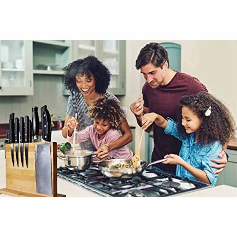 100% Натуральный Бамбуковый двухсторонний деревянный магнитный блок для ножей, стильный и современный магнитный держатель для ножей для демонстрации и организации