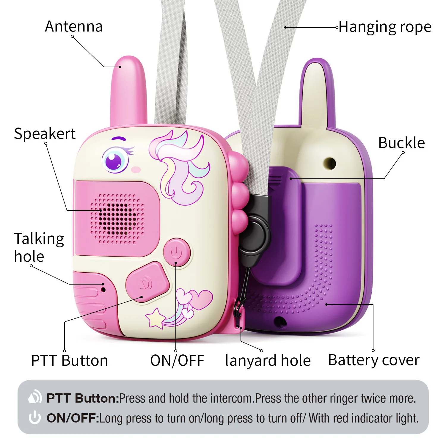 New Arrival Children Walkie-Talkie Long-distance Wireless Transmission Pager Outdoor Conversation Cartoon Kids Toy Wholesale