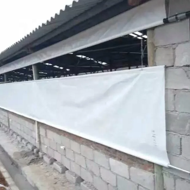 HDPE  woven fabric PE/PVC  coated  transparent  tarpaulin  for greenhouse rolling curtain